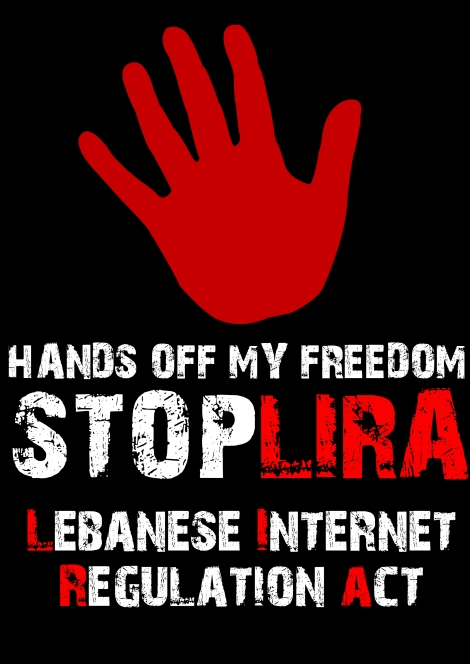 Stop LIRA poster by Lebanese blogger Imad Bazzi (@TrellaLB)